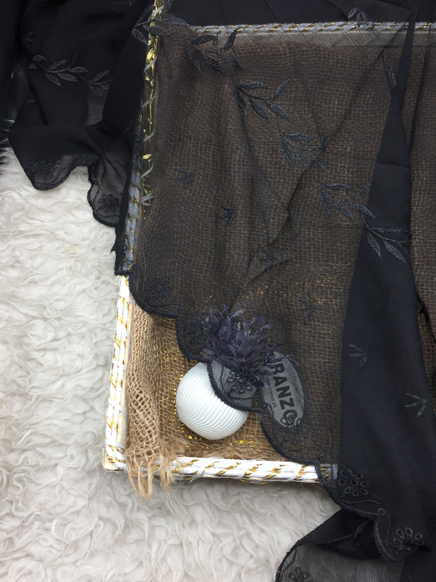 Embroidered Chiffon Dupatta