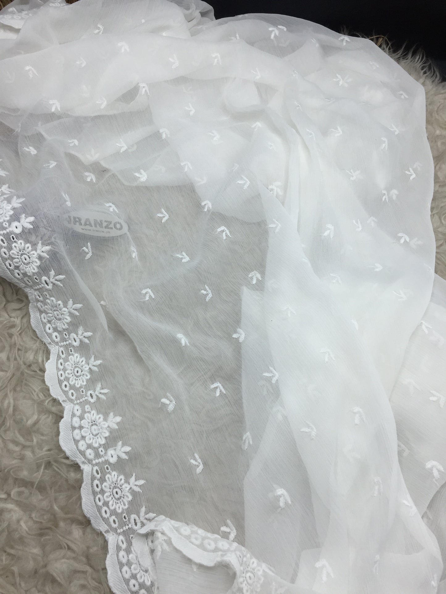 Embroidered Chiffon Dupatta