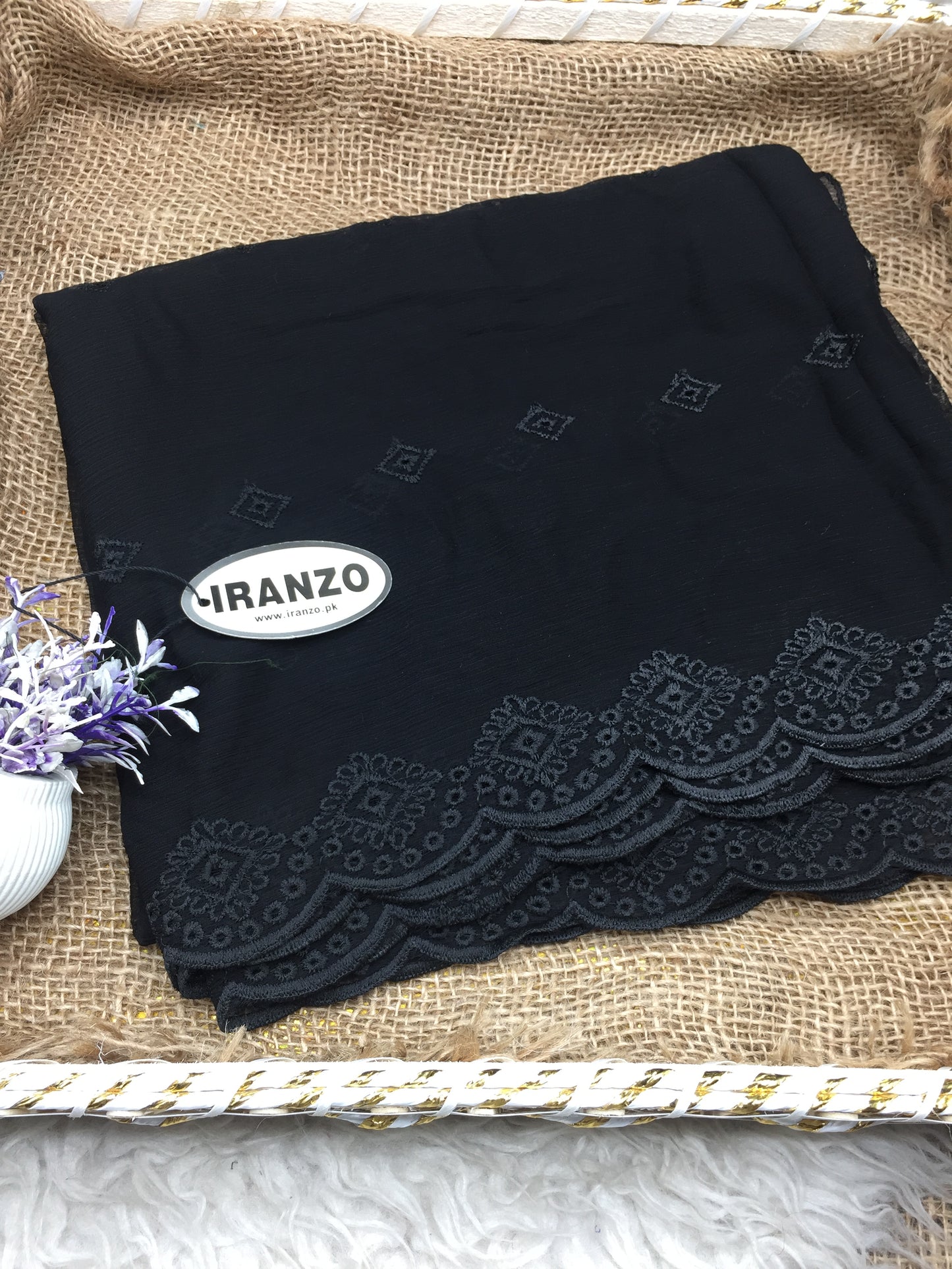 Embroidered Chiffon Dupatta