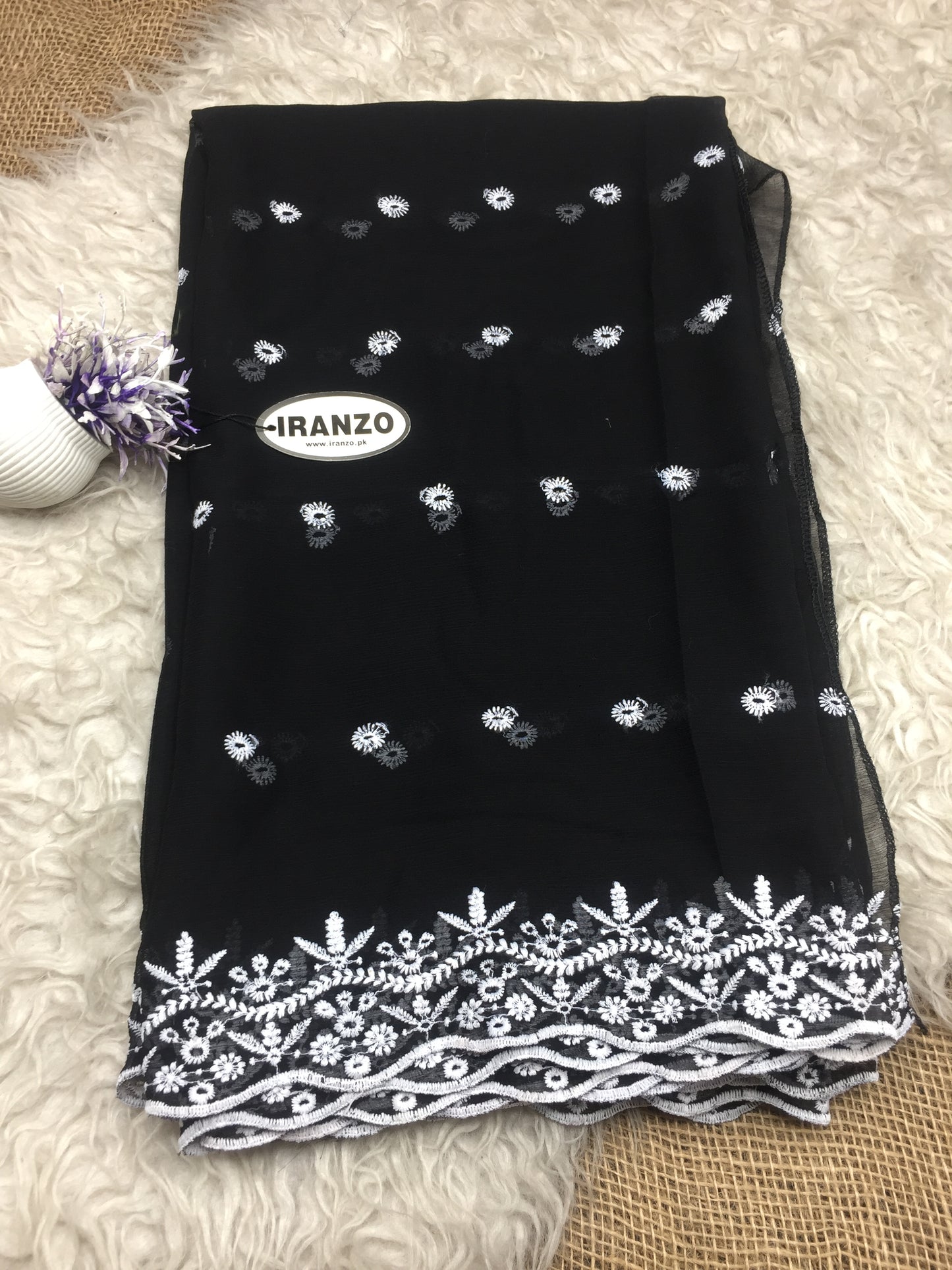 Embroidered Chiffon Dupatta