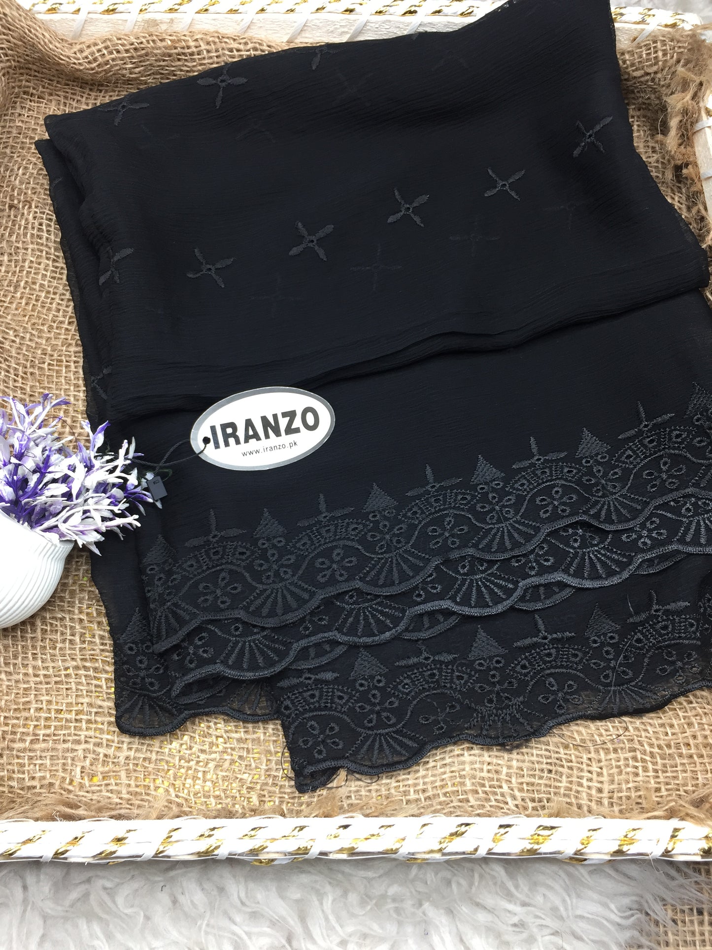 Embroidered Chiffon Dupatta