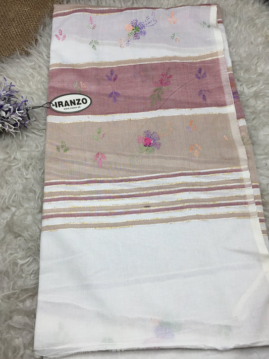 Premium Hand Embroidered Lawn Shawl