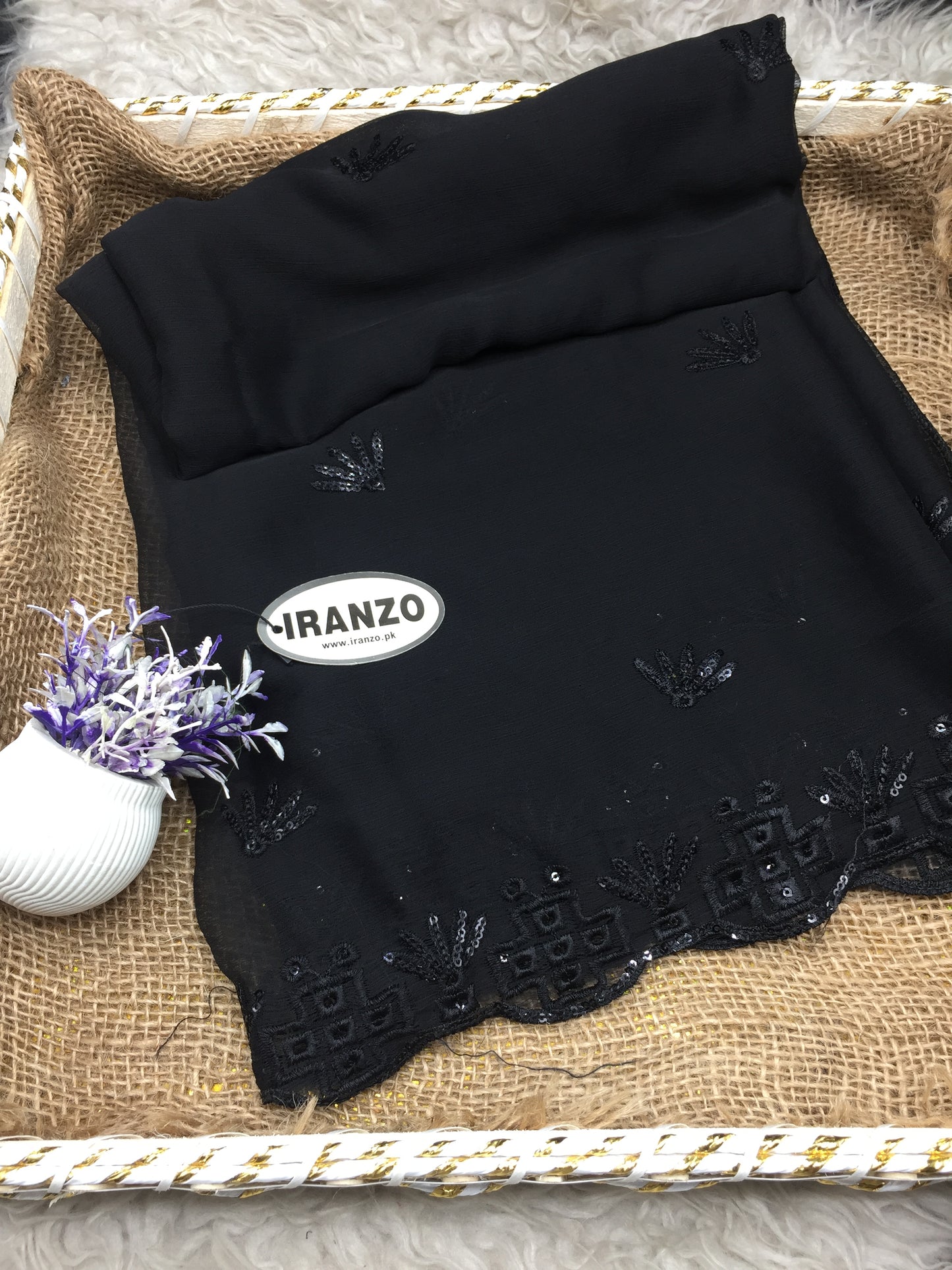 Sequence Embroidered Chiffon Dupatta