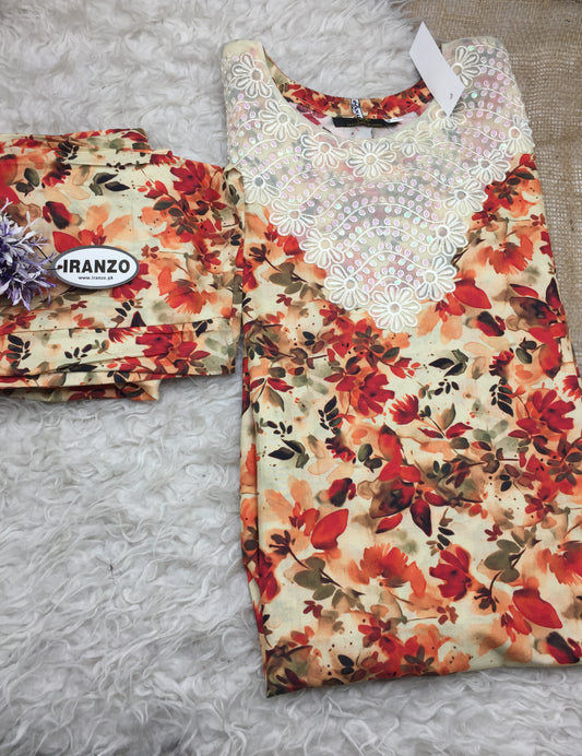 Two Piece Cotton Suit Medium Size