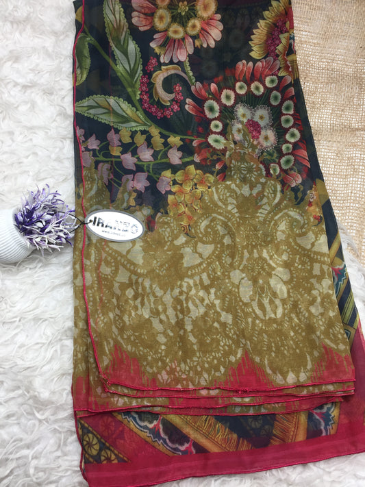Matching chiffon dupatta