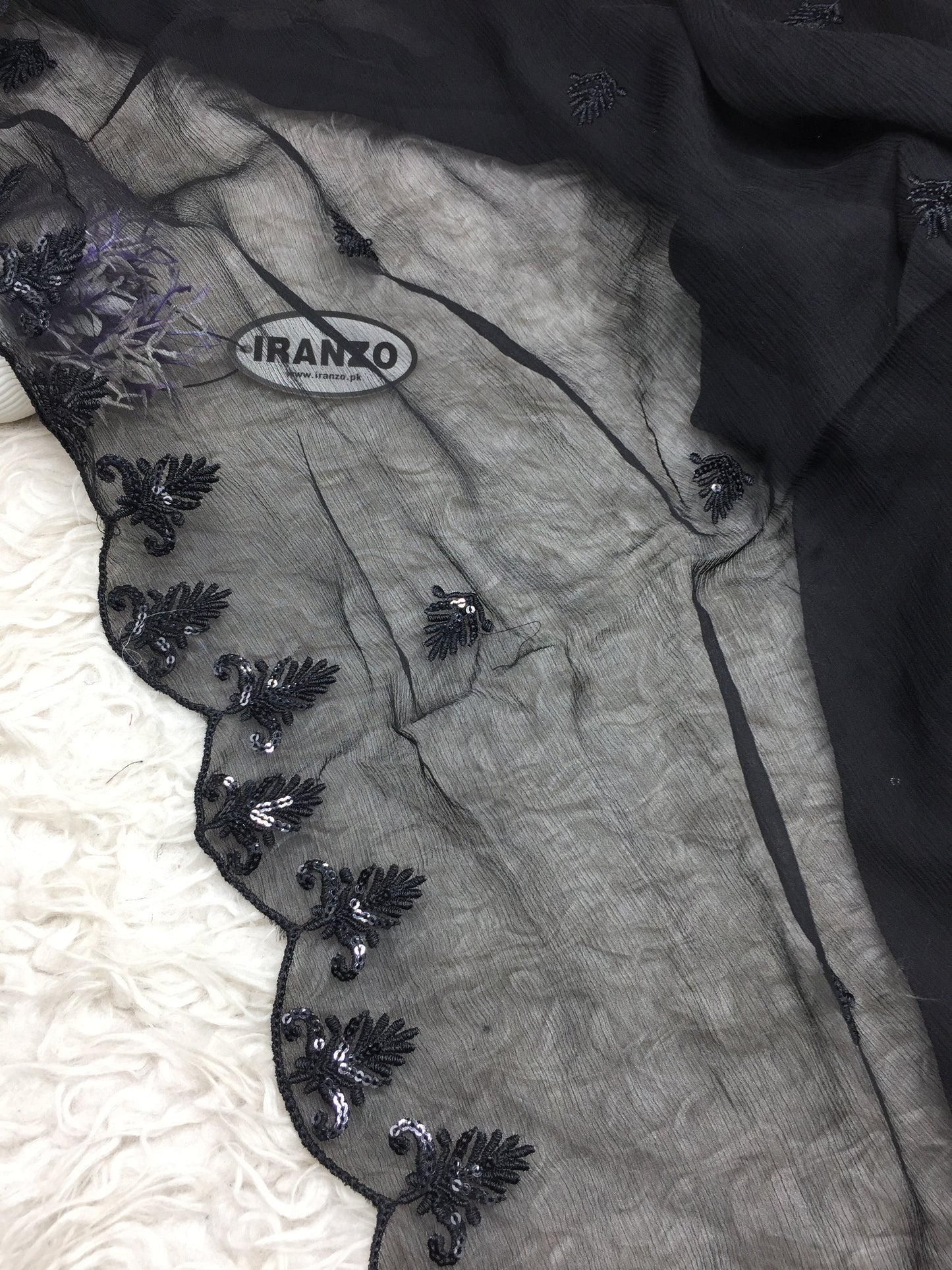 Sequence Embroidered Chiffon Dupatta