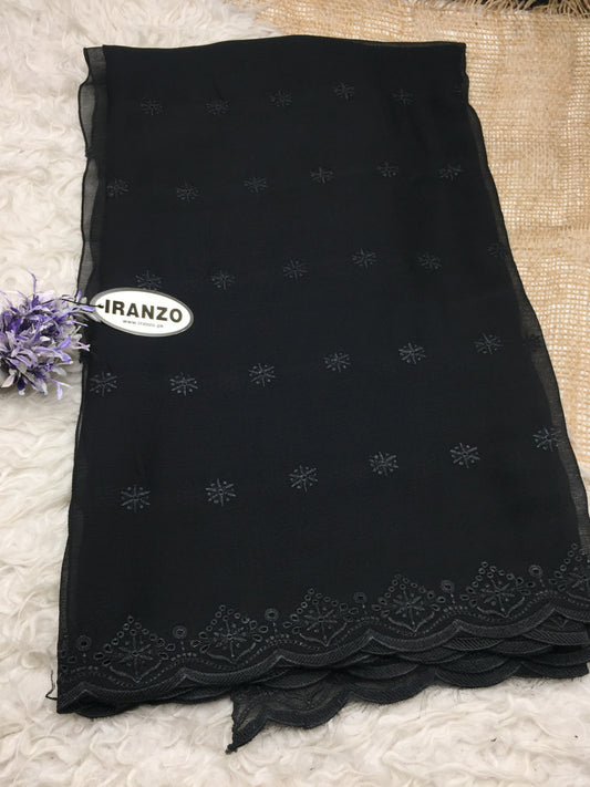 Embroidered Chiffon Dupatta