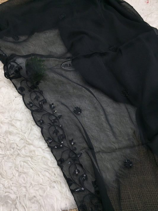 Sequence Embroidered Chiffon Dupatta