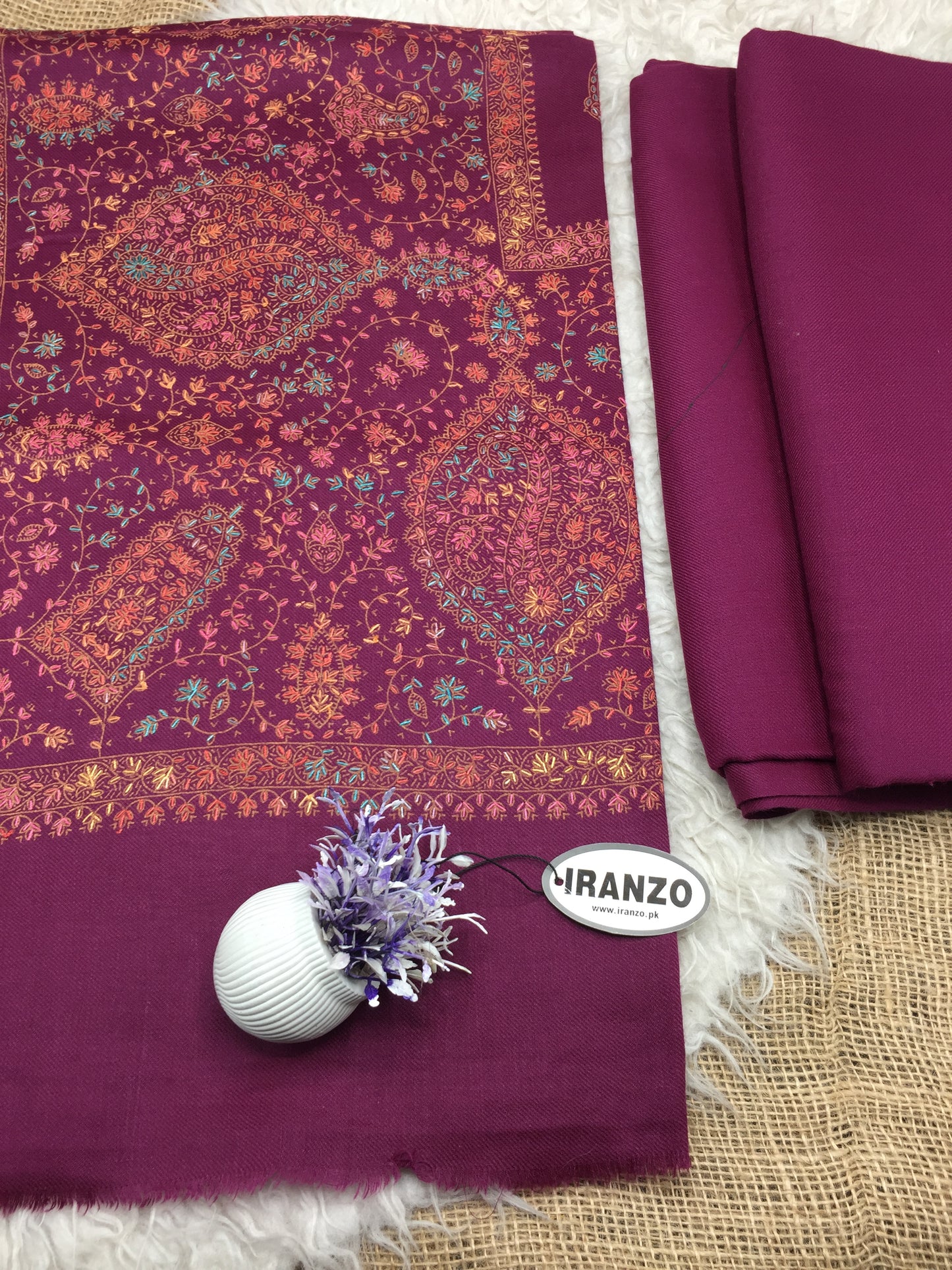 Wool Heavy Shawl Three Piece