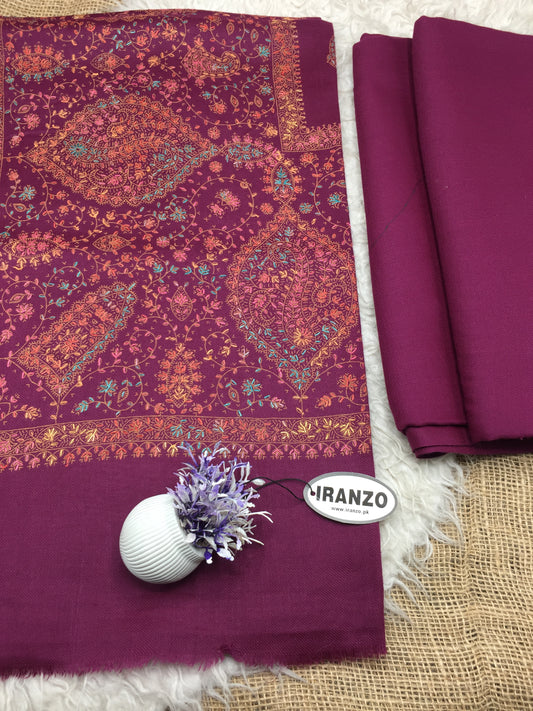 Wool Heavy Shawl Three Piece