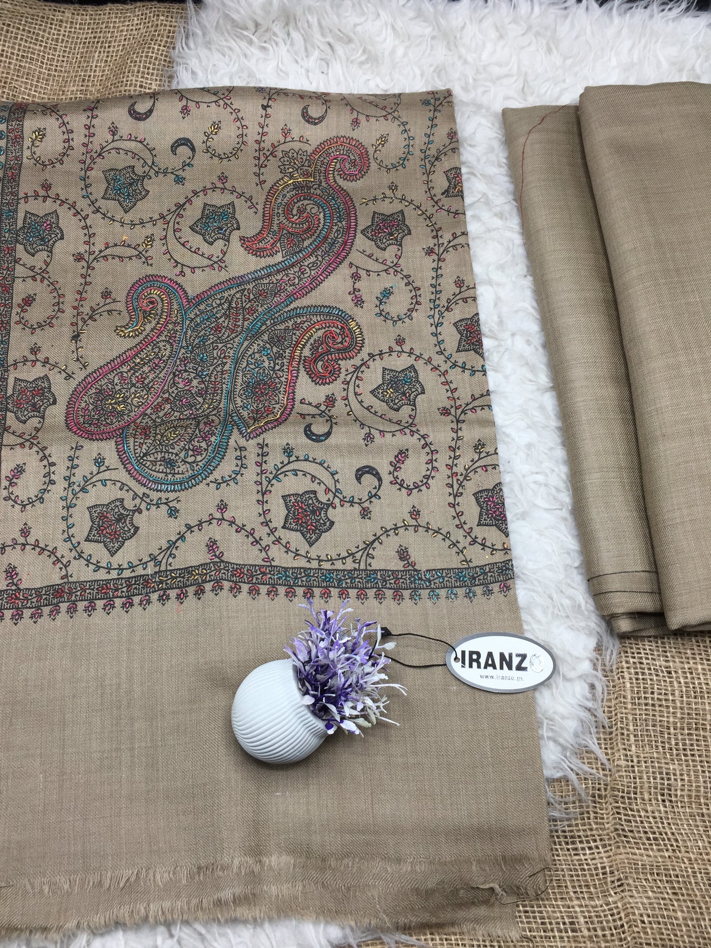 Wool Heavy Shawl Three Piece