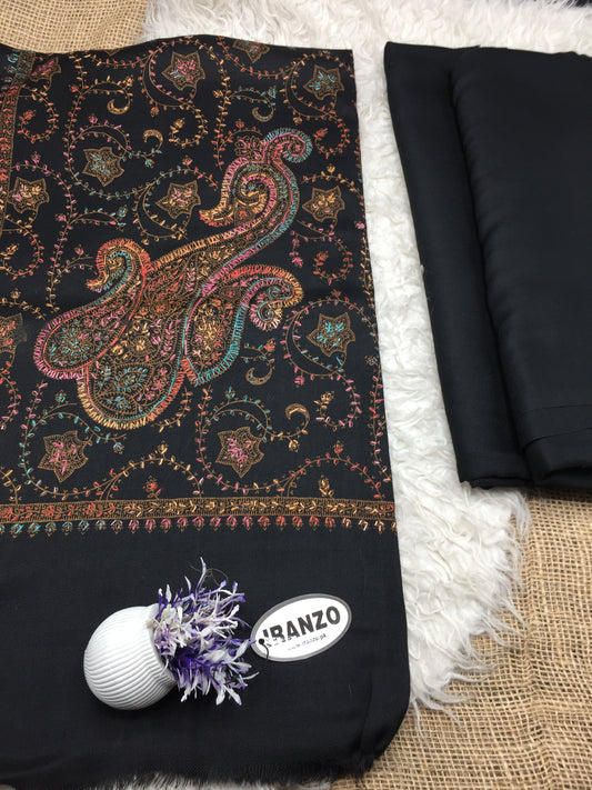 Wool Heavy Shawl Three Piece