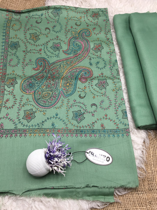 Wool Heavy Shawl Three Piece