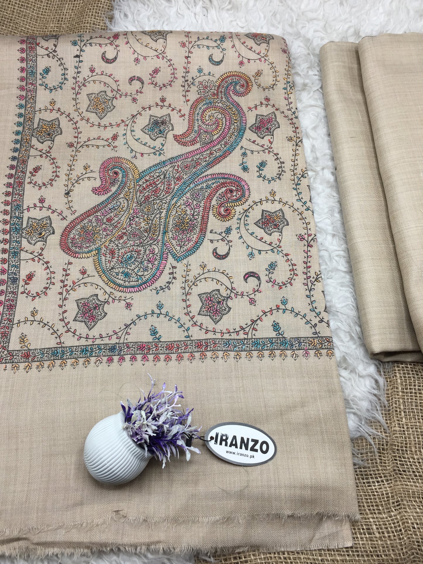 Wool Heavy Shawl Three Piece