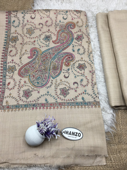 Wool Heavy Shawl Three Piece