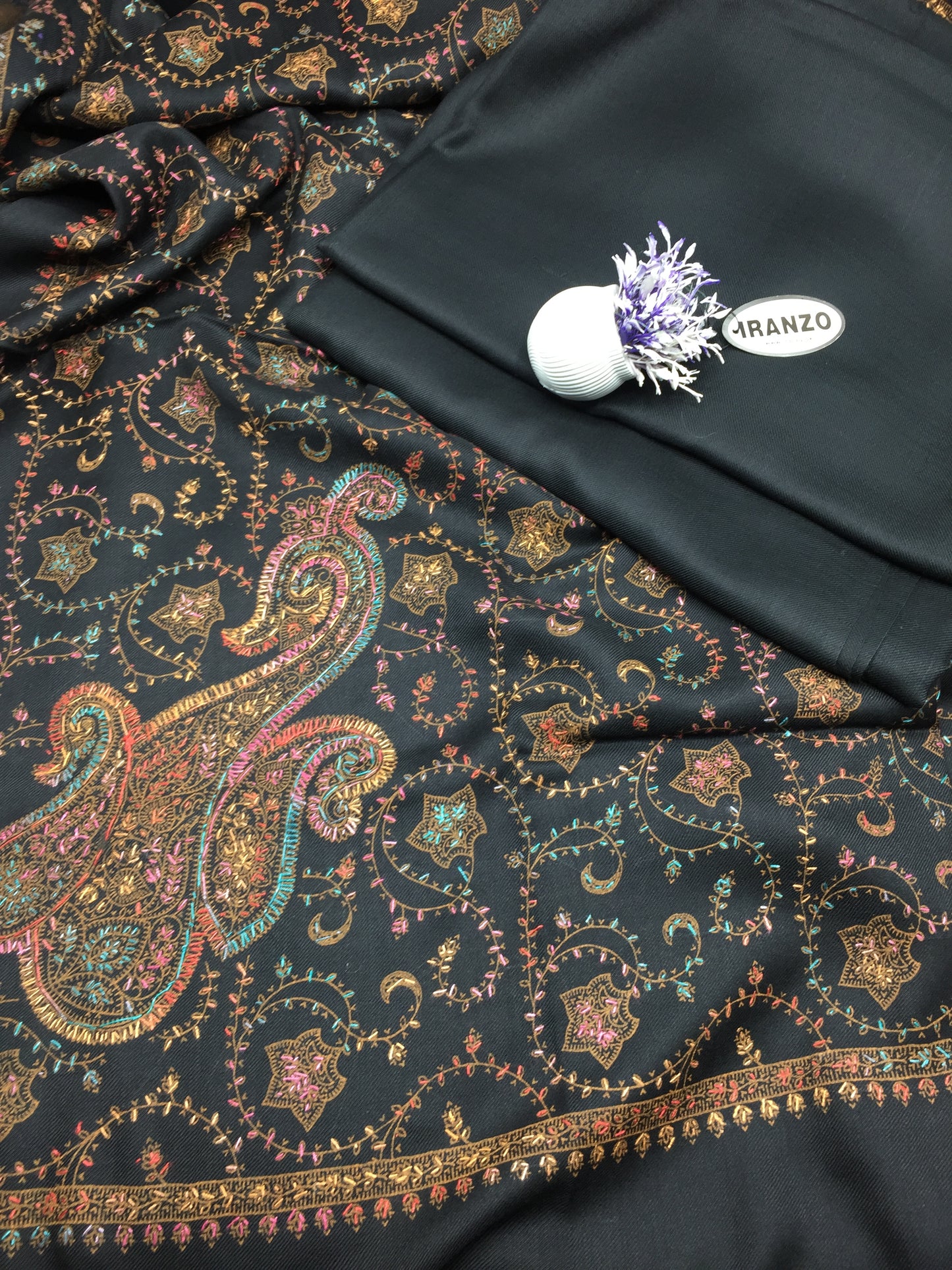 Wool Heavy Shawl Three Piece