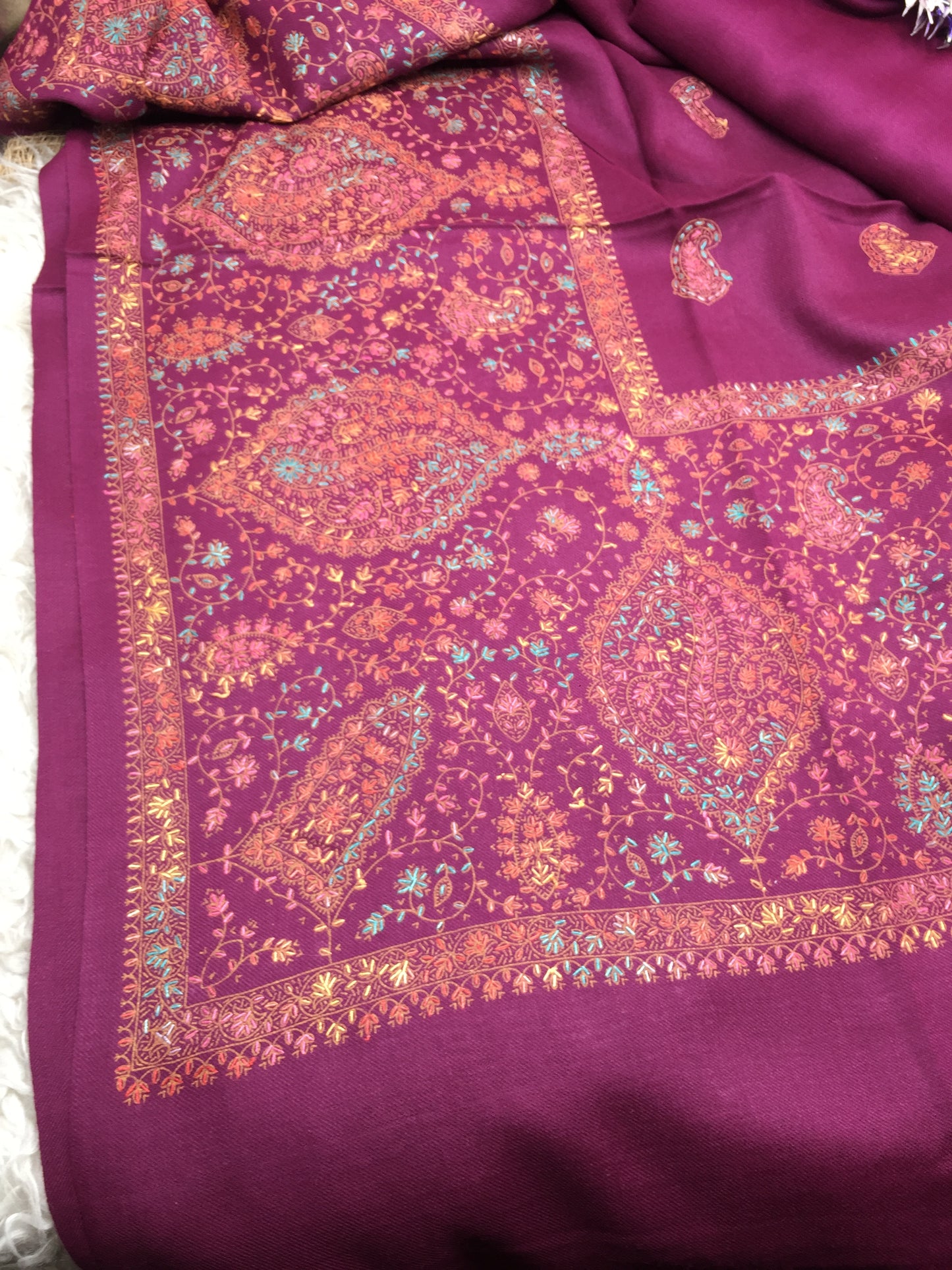 Wool Heavy Shawl Three Piece