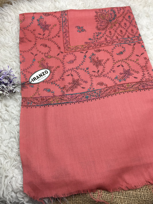 Hand Embroidered Central Motif Winter Stole New Arrivals