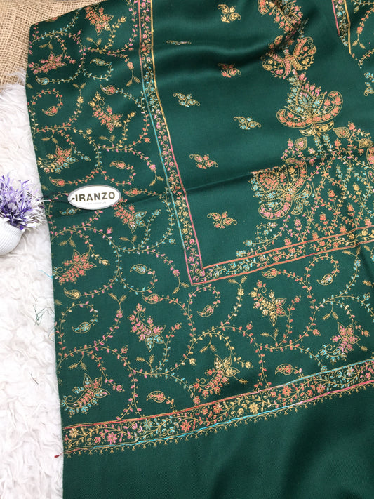 Hand Embroidered Central Motif Winter Stole New Arrivals