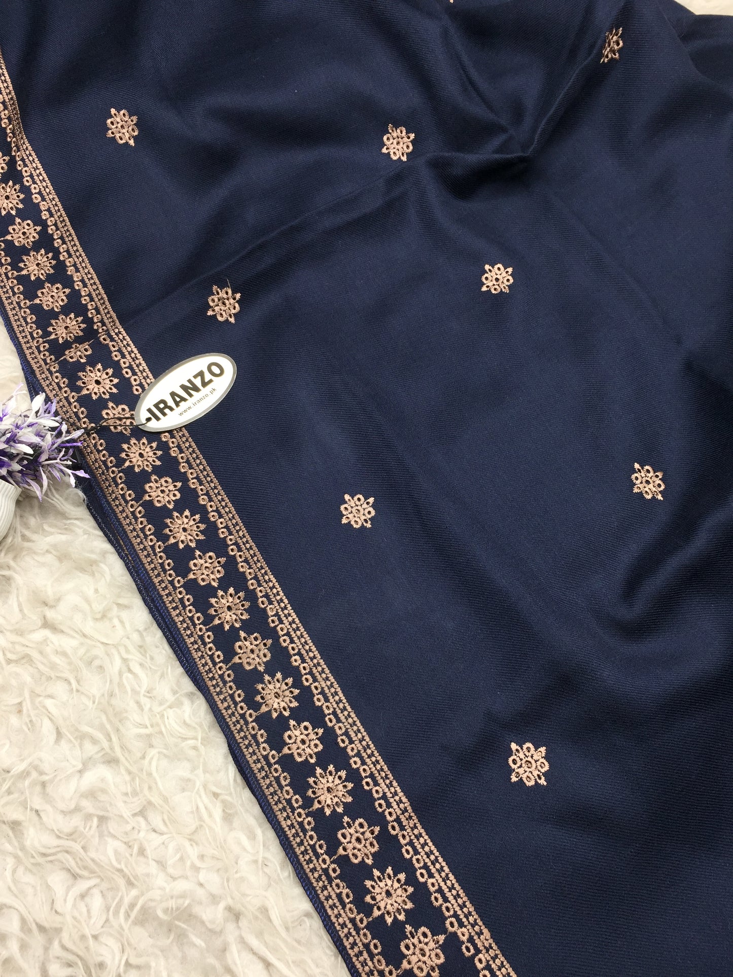 Embroidered Winter Shawl