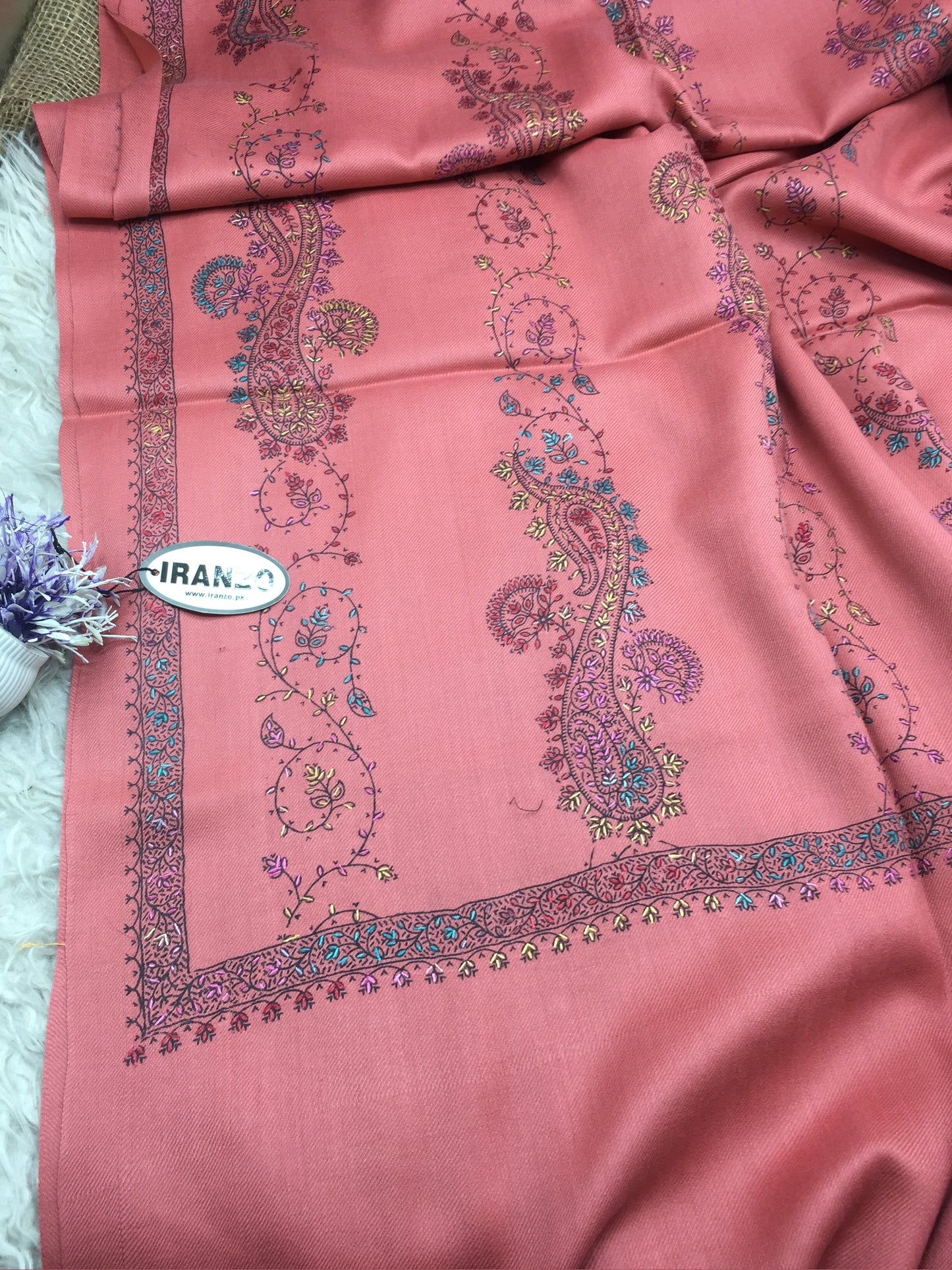 Hand Embroidered Winter Stole NWS