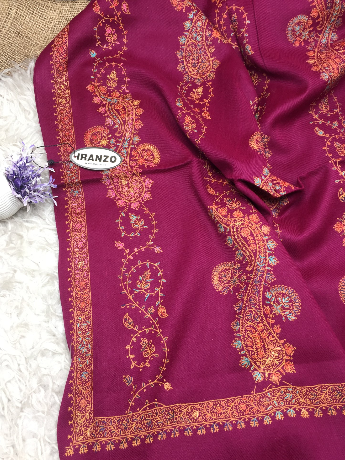 Hand Embroidered Winter Stole NWS