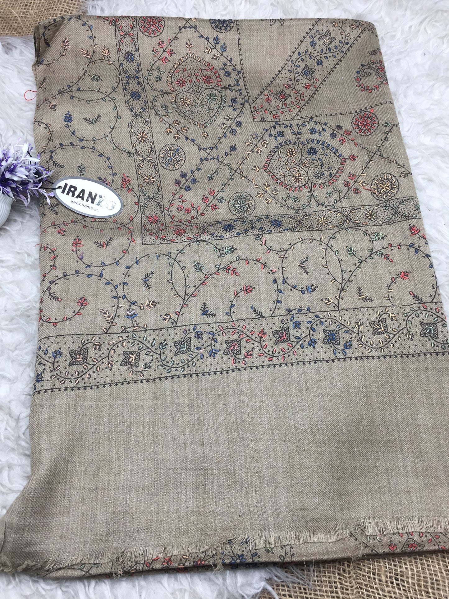 Hand Embroidered Winter Stole