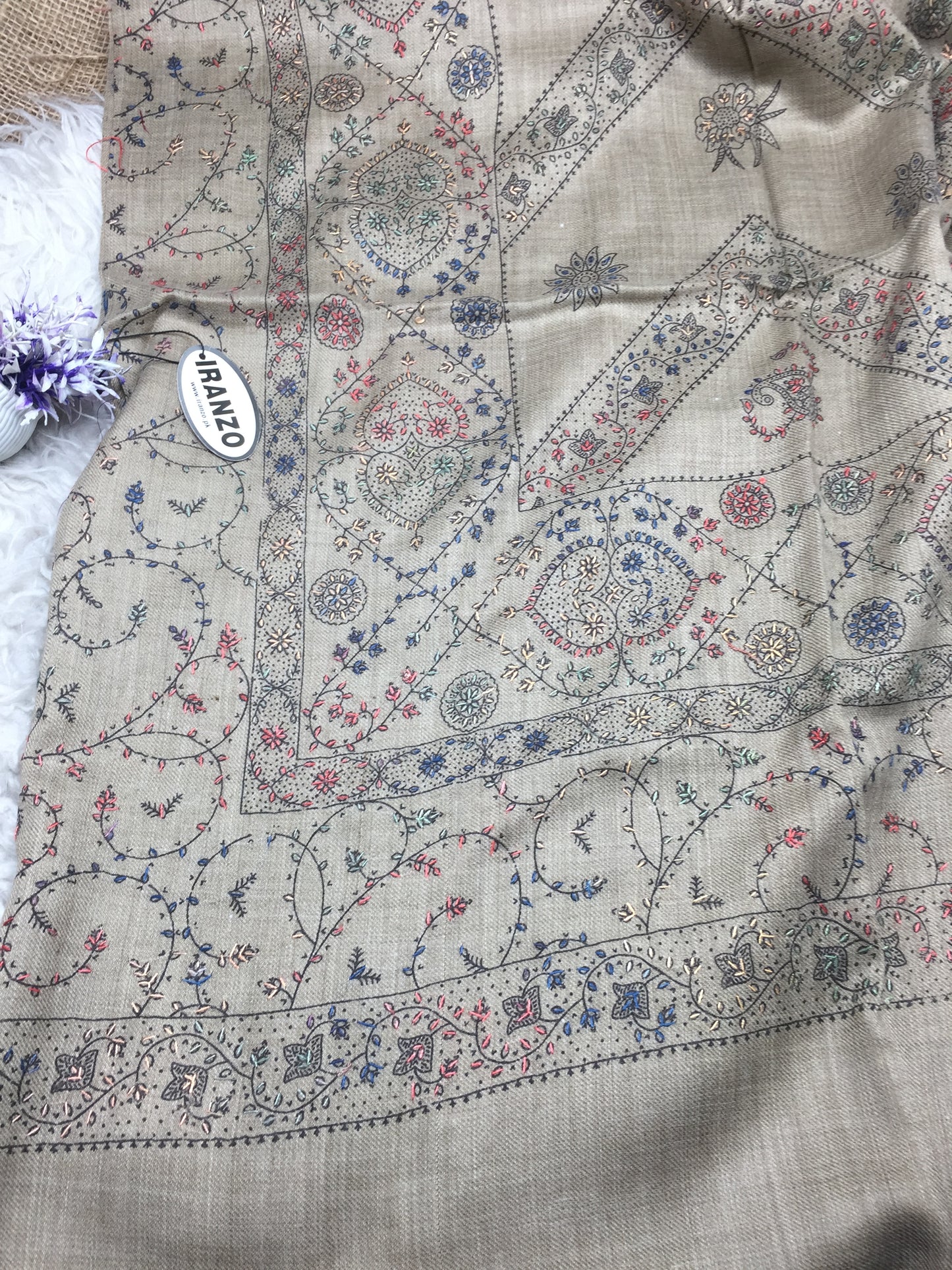 Hand Embroidered Winter Stole