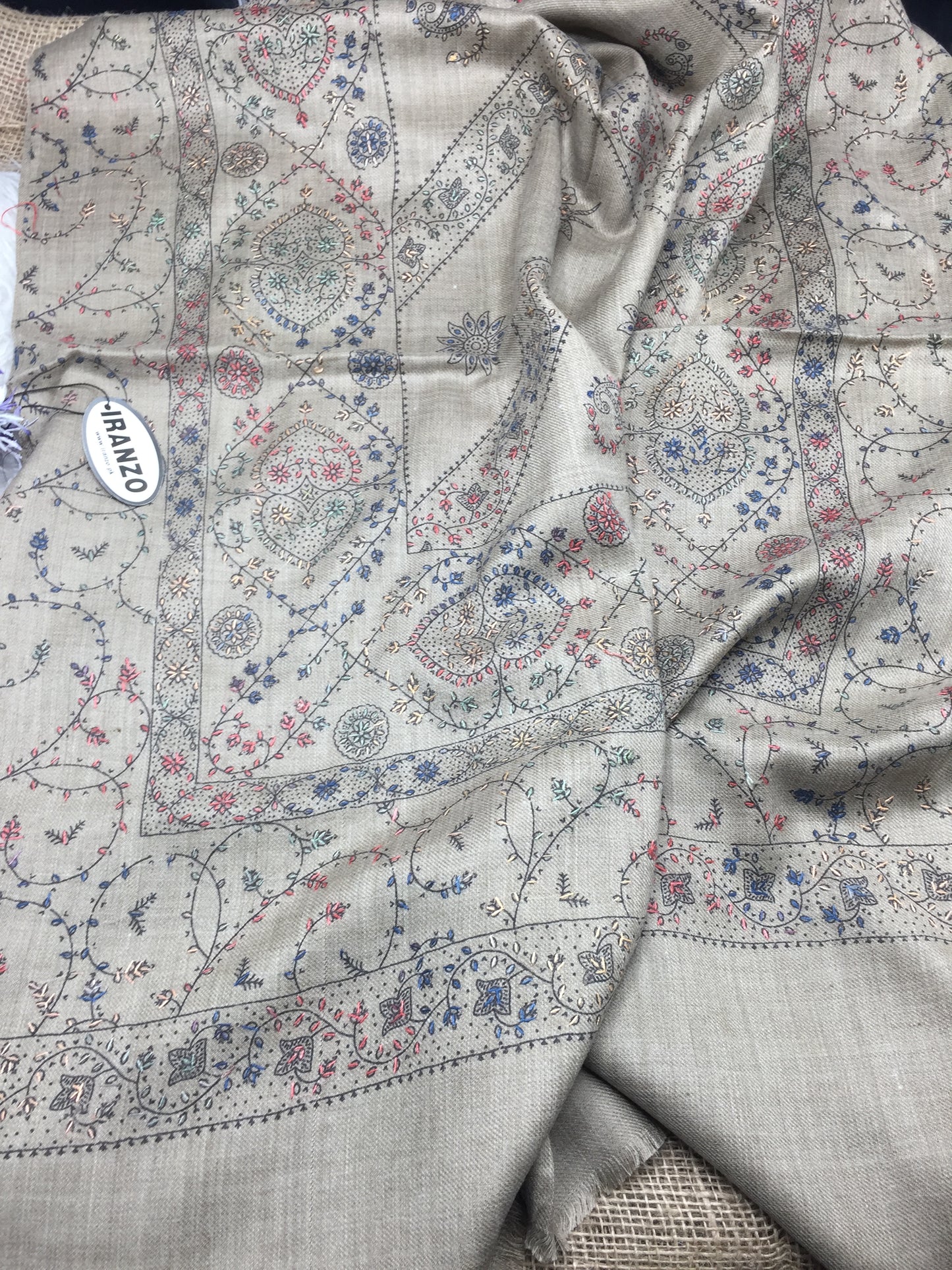 Hand Embroidered Winter Stole