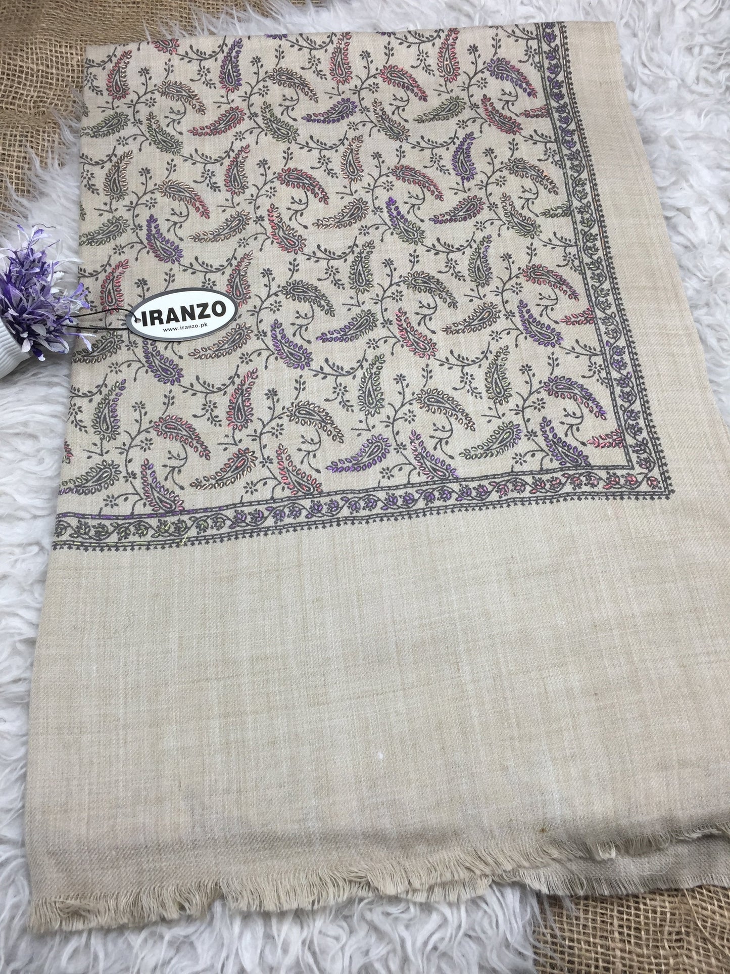 Hand Embroidered Stole All Over