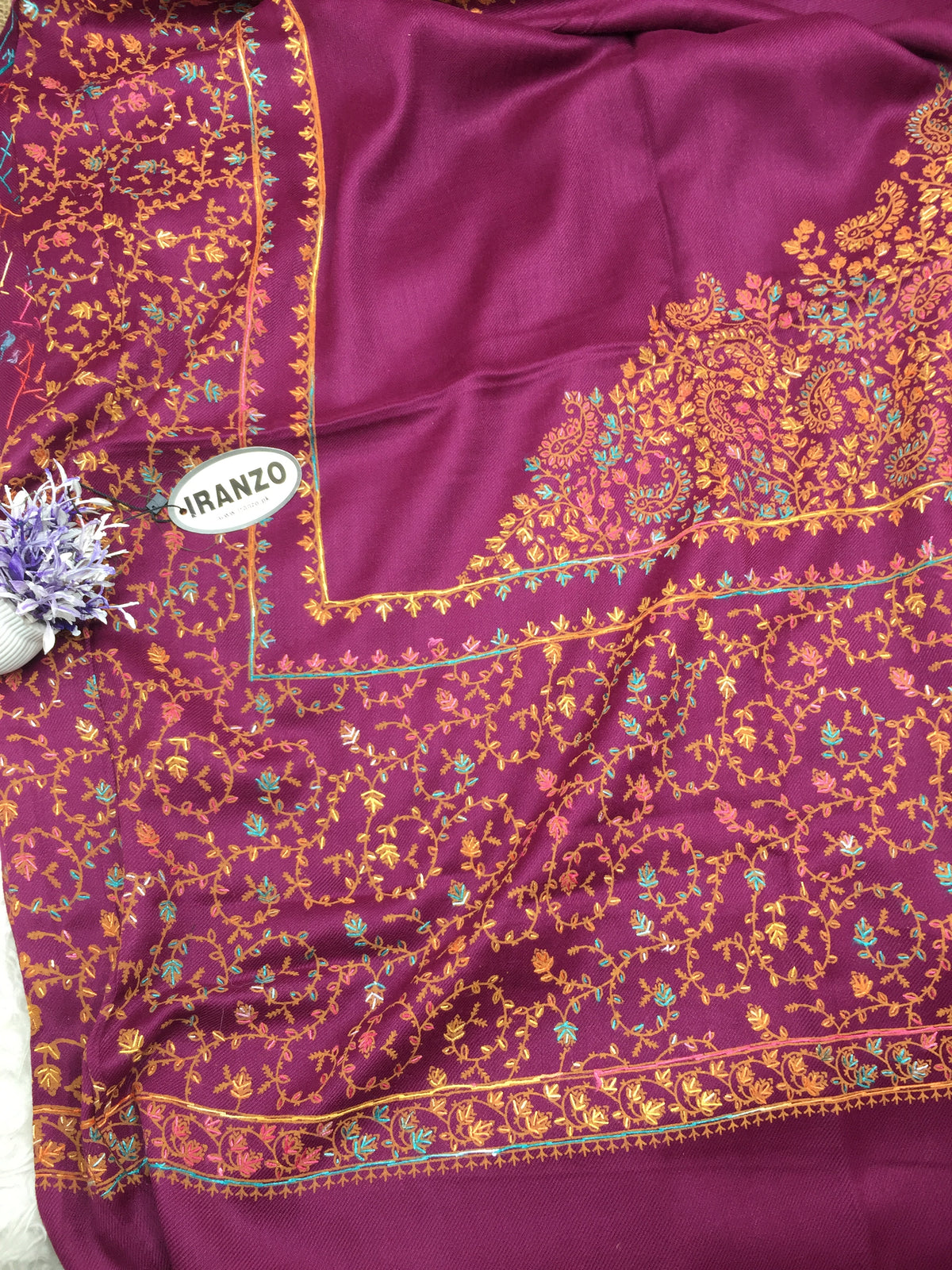 Embroidered Winter Shawl