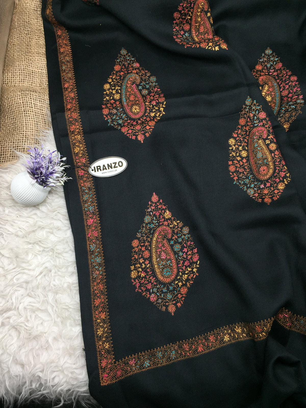 Embroidered Winter Shawl