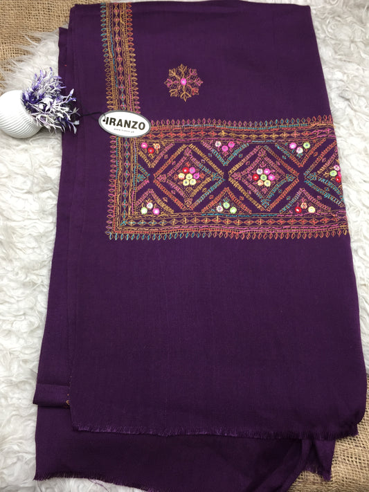 Embroidered Winter Shawl