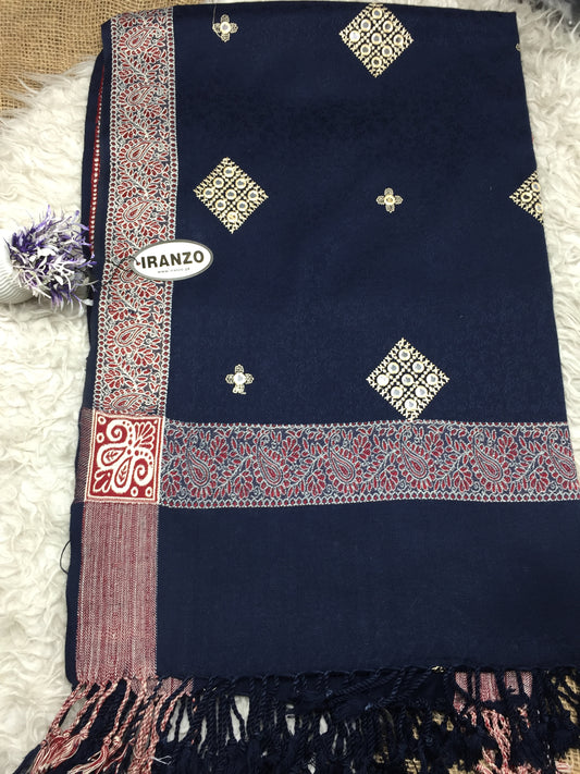 Embroidered Diamond Winter Shawl