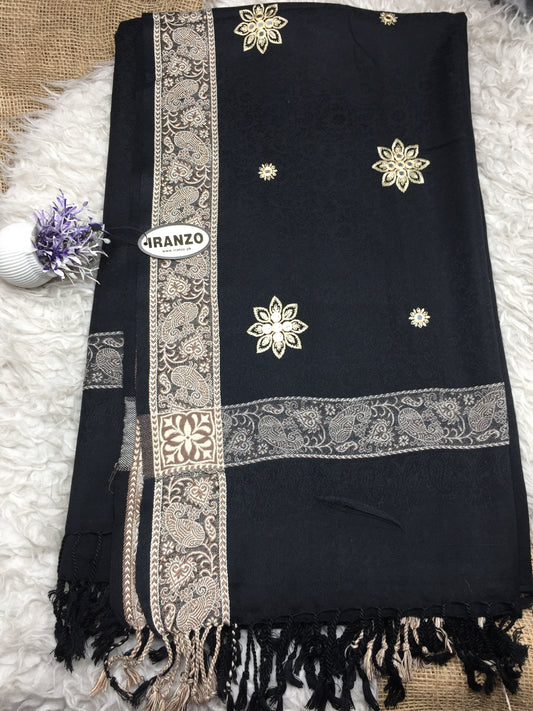 Embroidered Diamond Winter Shawl