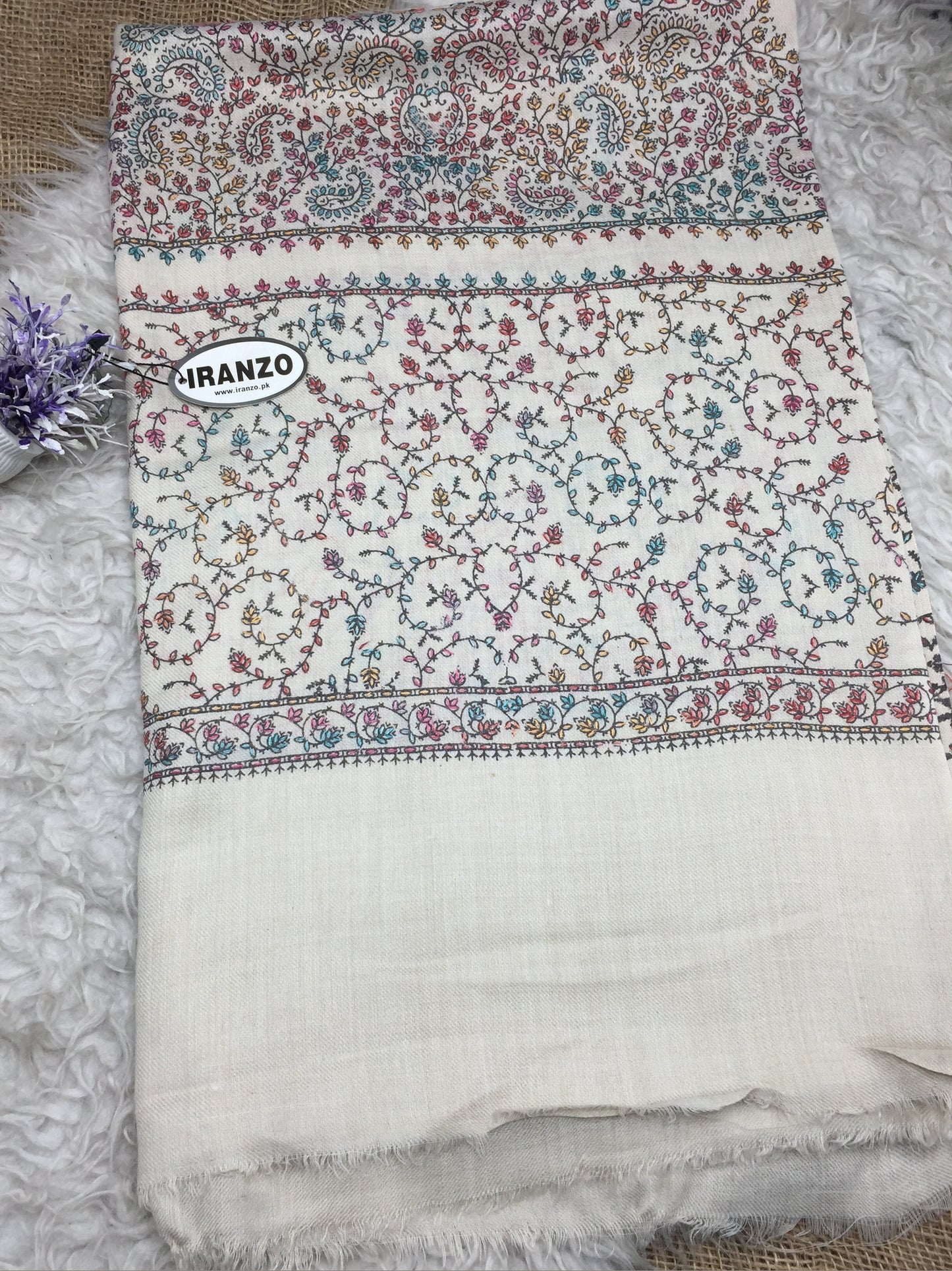 Embroidered Winter Shawl