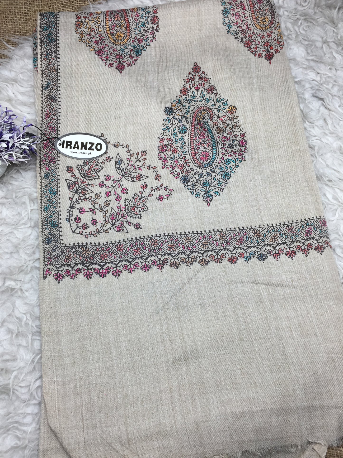 Embroidered Winter Shawl