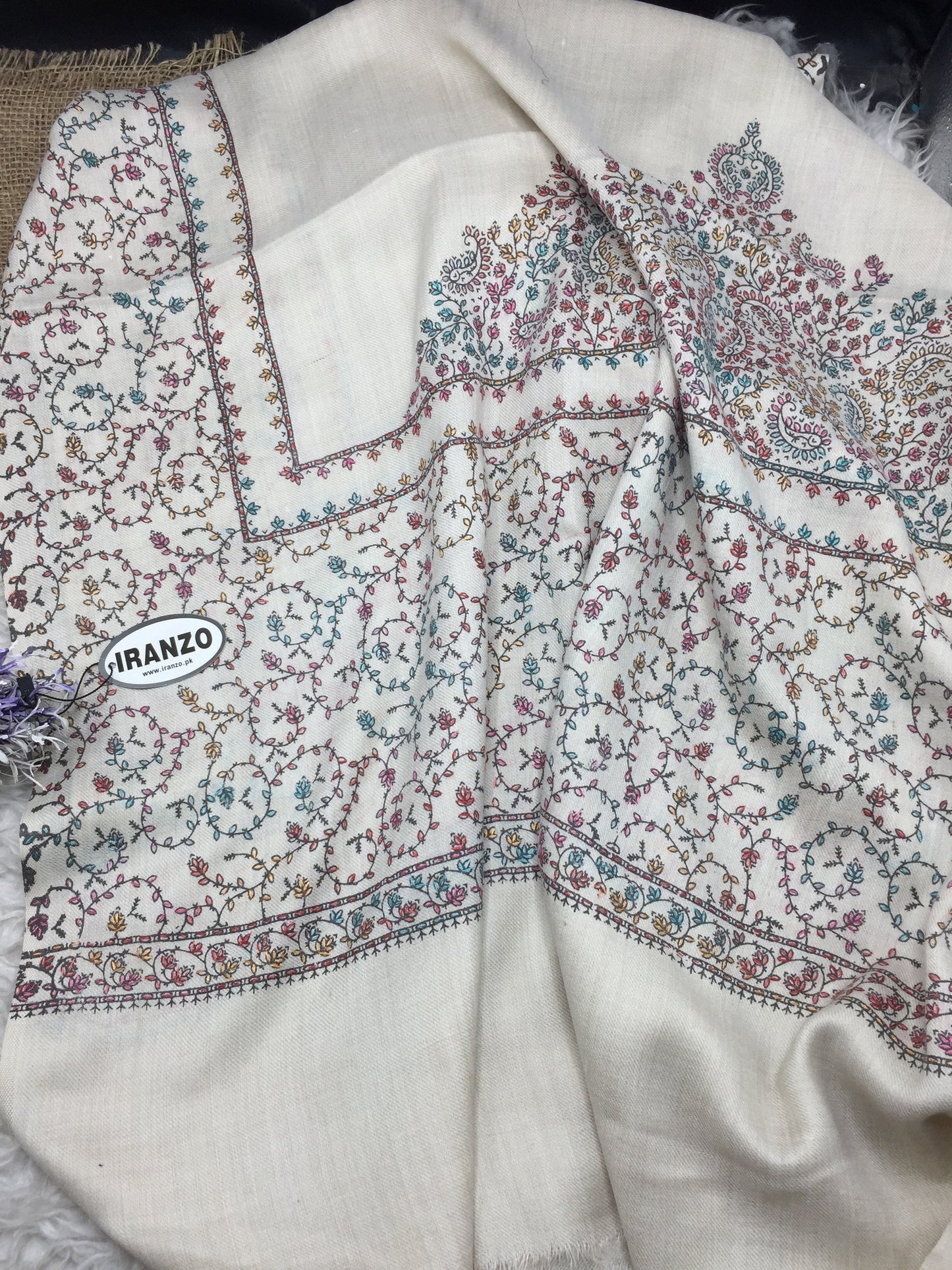 Embroidered Winter Shawl