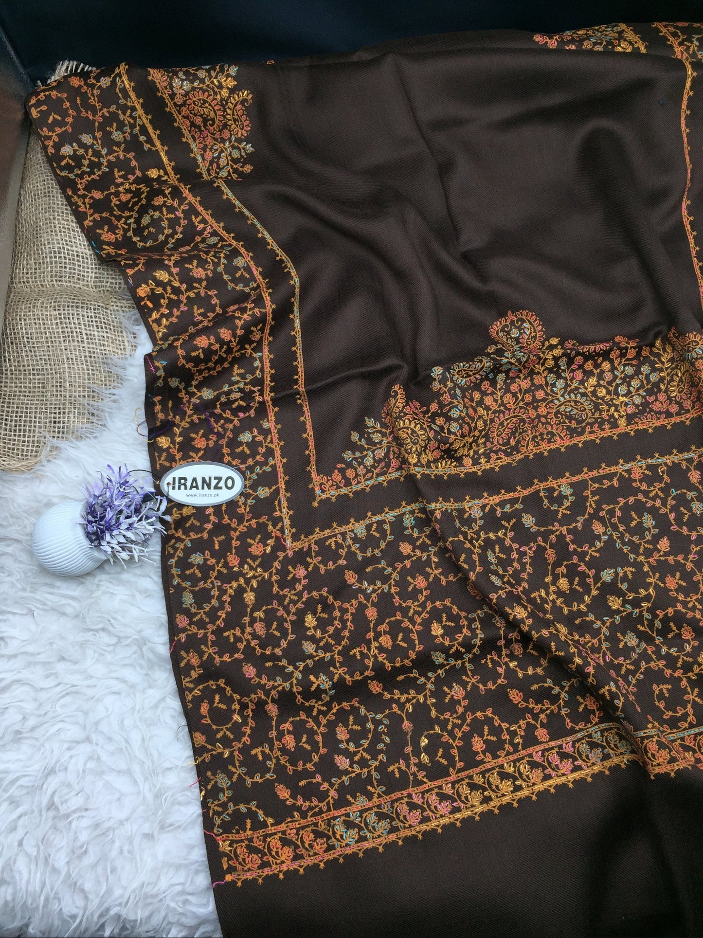 Hand Embroidered Winter Stole