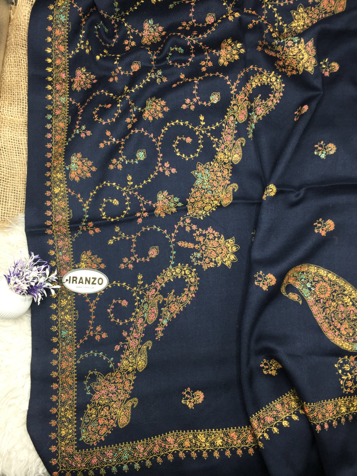 Hand Embroidered Winter Stole