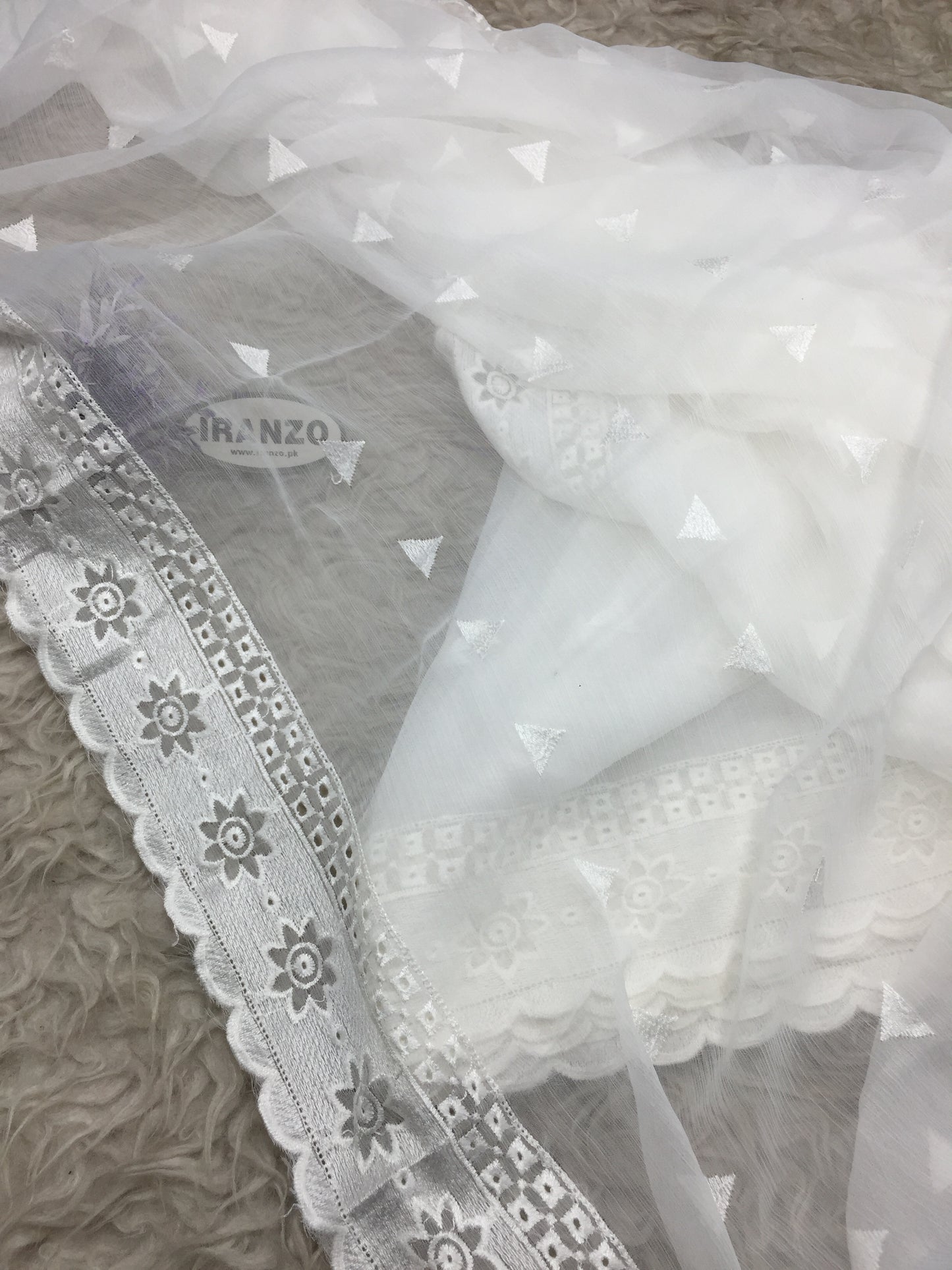 Embroidered Chiffon Dupatta