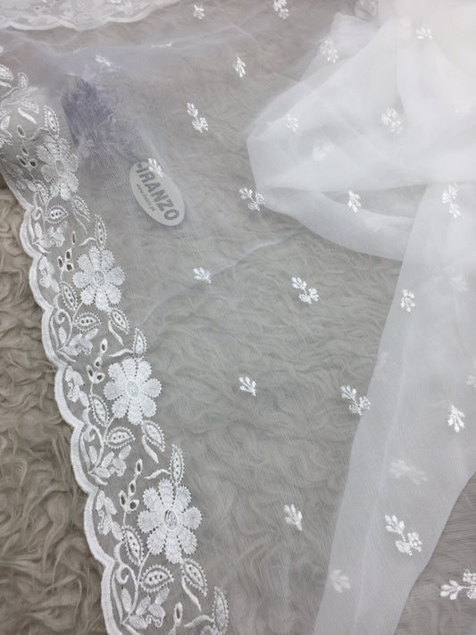 Embroidered Chiffon Dupatta