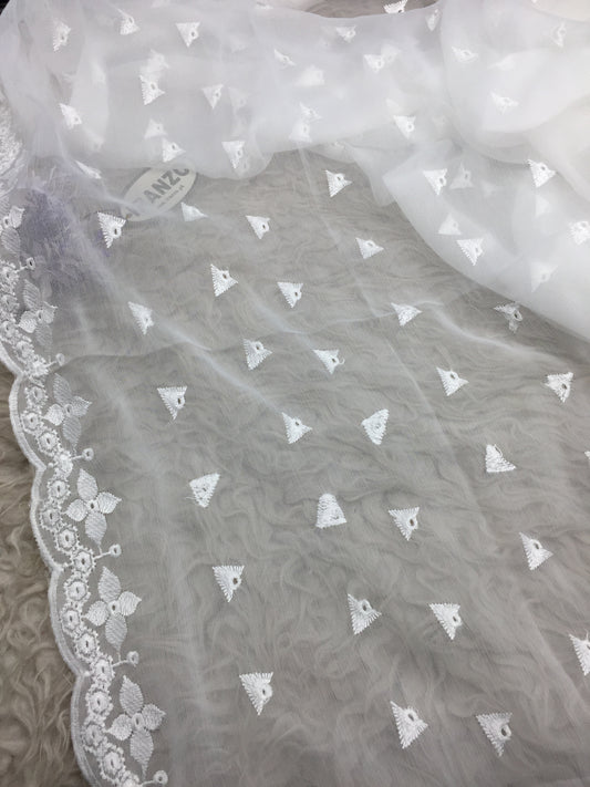 Embroidered Chiffon Dupatta