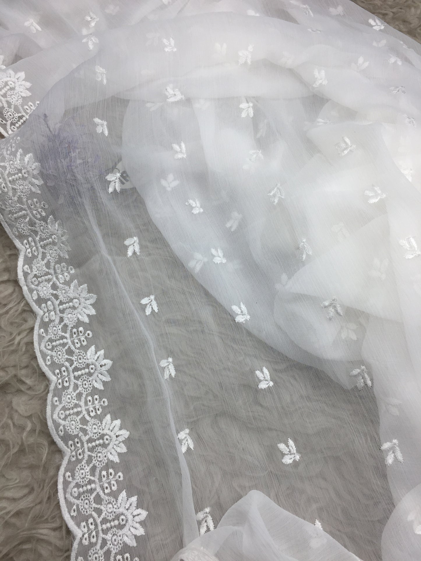 Embroidered Chiffon Dupatta