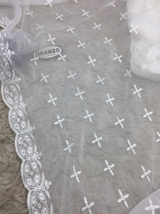 Embroidered Chiffon Dupatta