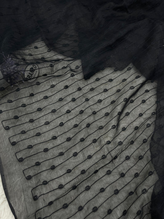 Dyeable Embroidered Chiffon Dupatta Just In
