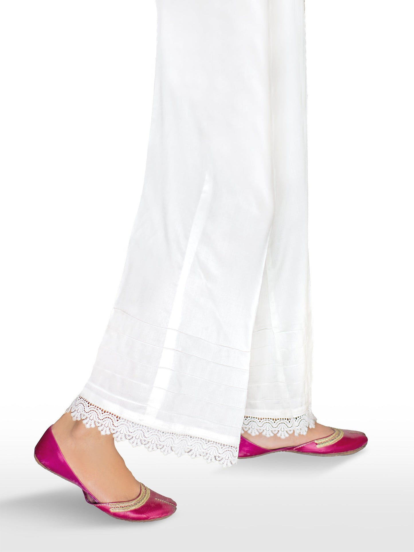 WHITE STAPLE LINEN BELL BOTTOM