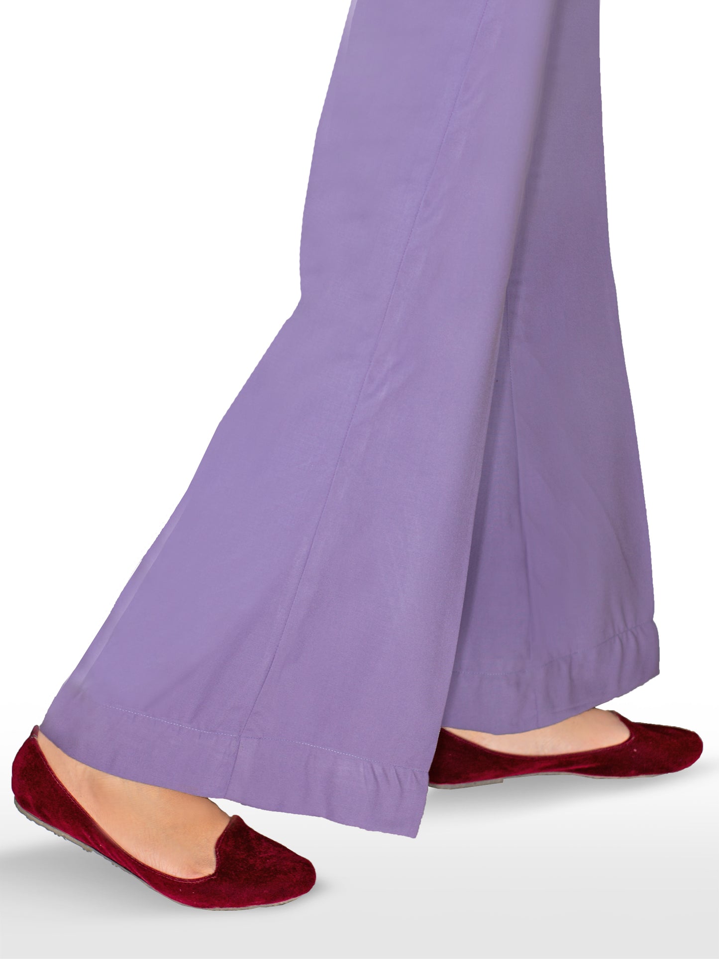 PURPLE IRISH LINEN BELL BOTTOM