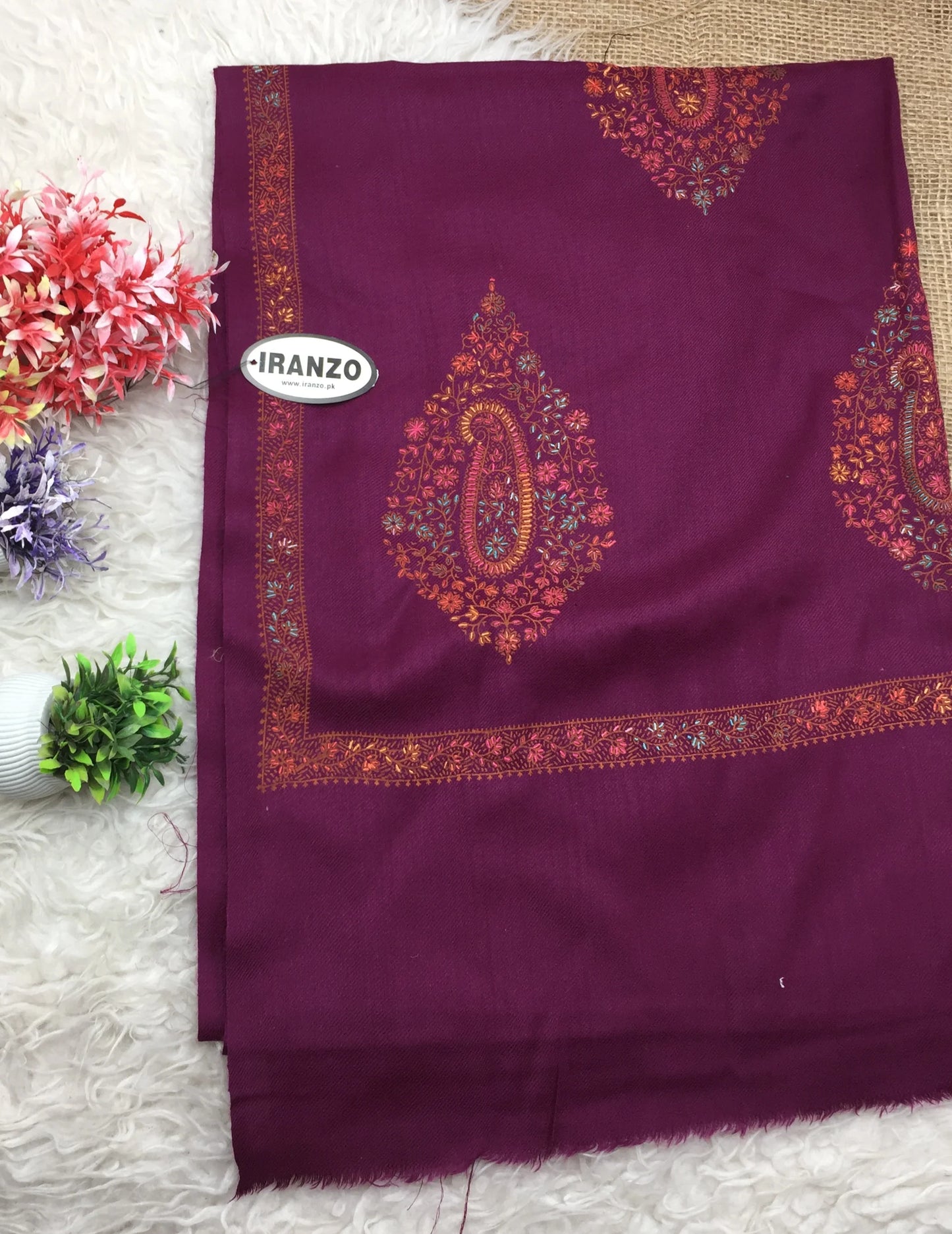 Hand Embroidered Winter Stole