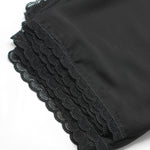 Black Chiffon Dupatta - Four Side Lace